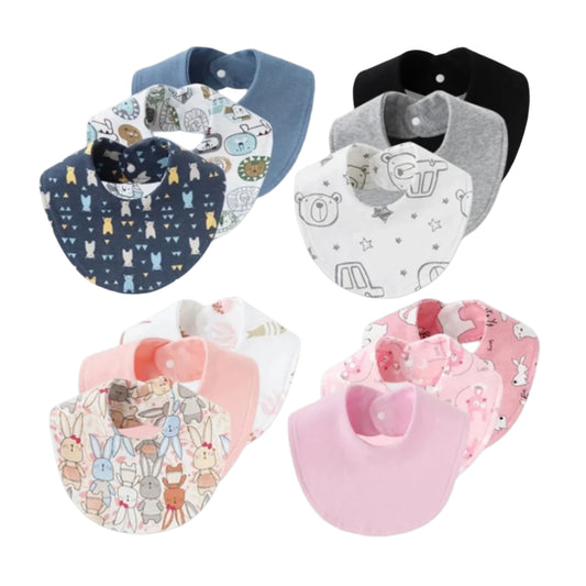 Cotton Baby Bibs - 3Pc