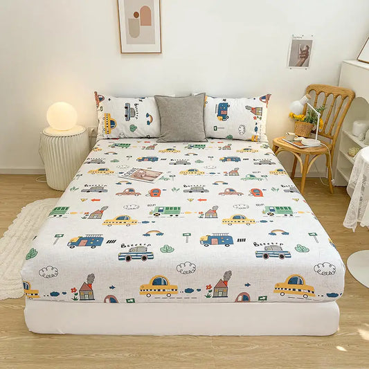 Cartoon Print Fitted Sheet