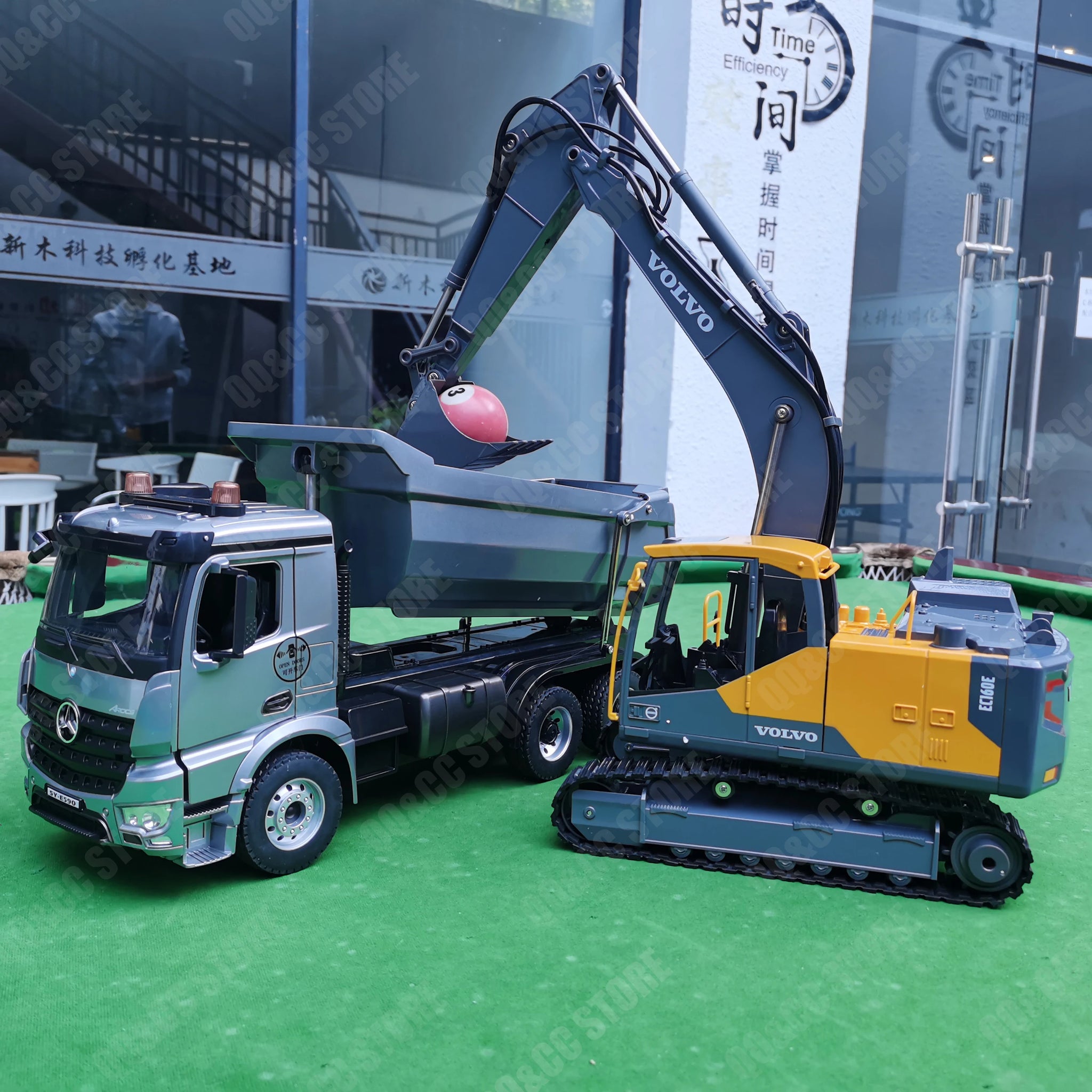 Large Rc Excavator 1:16 3 in1 Alloy Truck E590 Remote Control Engineering Vehicle - Volvo licensed