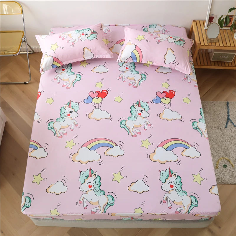 Cartoon Print Fitted Sheet