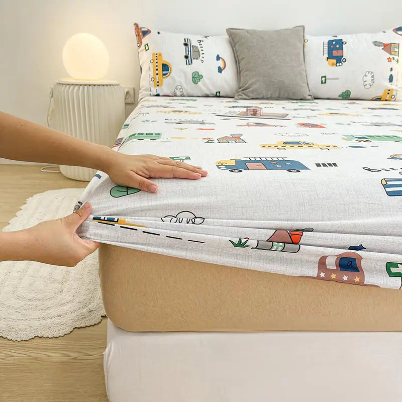 Cartoon Print Fitted Sheet