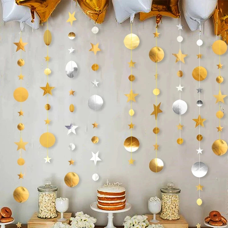 4M Paper Star & Circle Garland