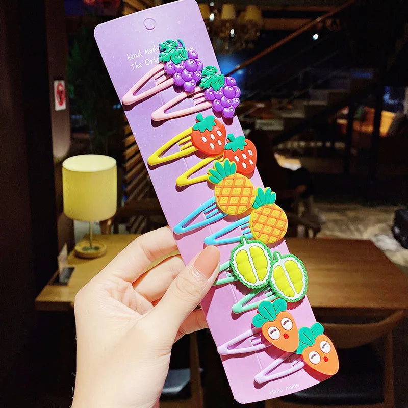 10-Piece Cartoon Hairpin Set