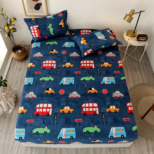 Cartoon Print Fitted Sheet
