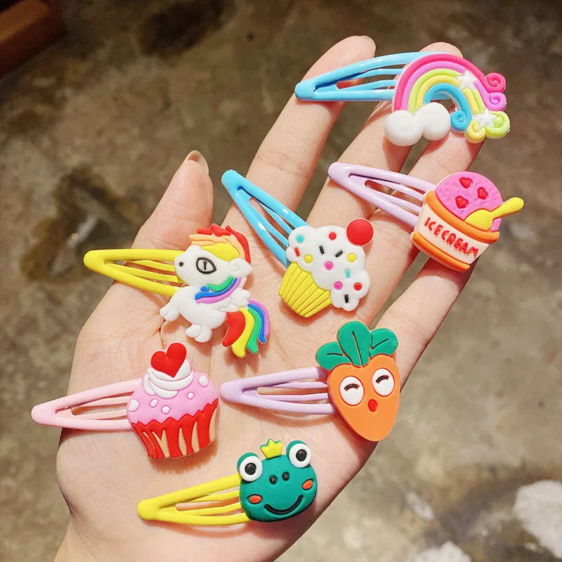 10-Piece Cartoon Hairpin Set