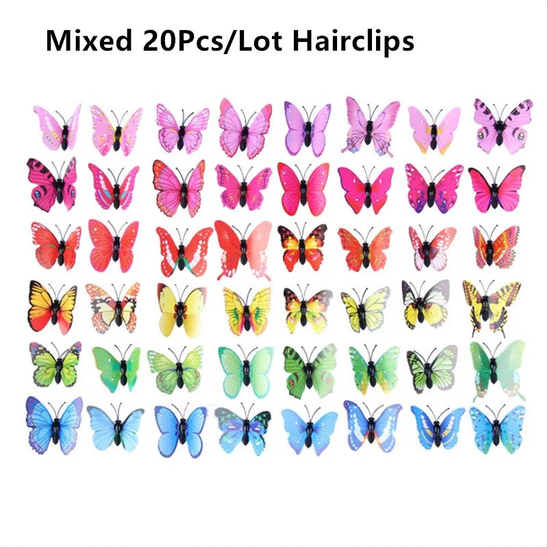 3D Butterfly Hair Clip Set
