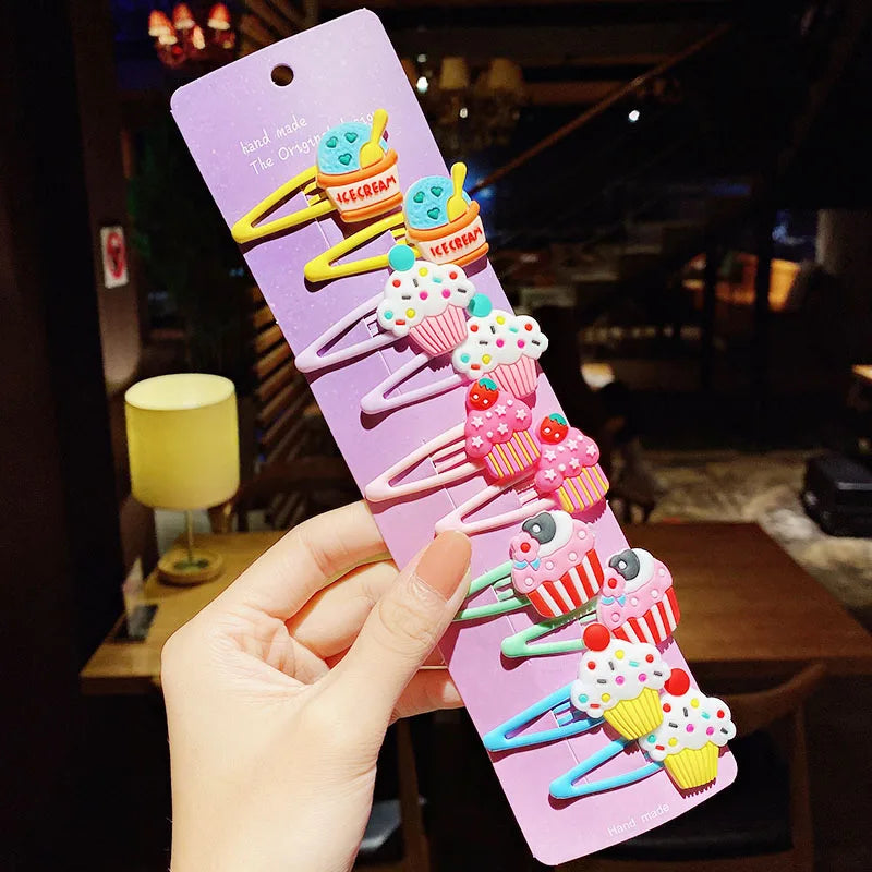10-Piece Cartoon Hairpin Set