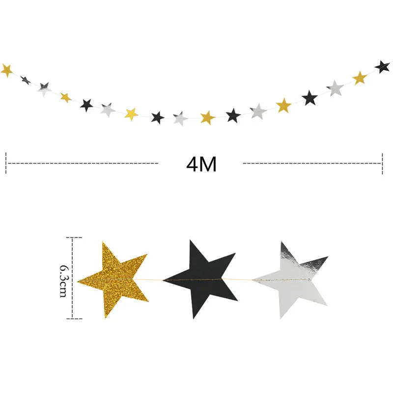4M Paper Star & Circle Garland