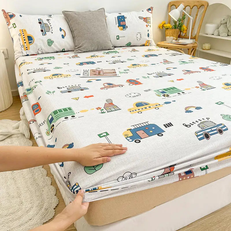 Cartoon Print Fitted Sheet