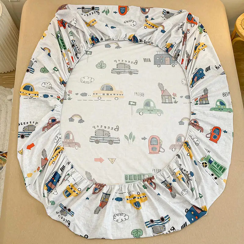 Cartoon Print Fitted Sheet