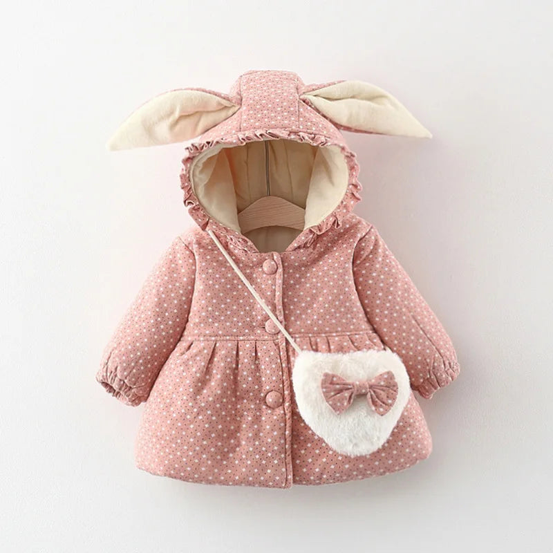 Girls’ Jacket with Rabbit Ear Hood