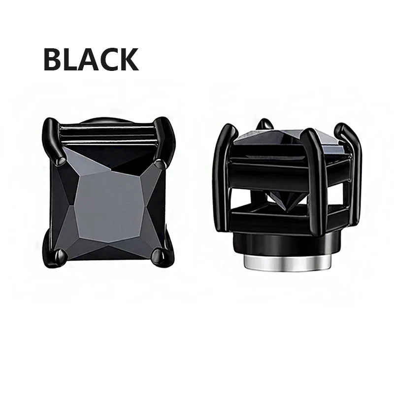 Magnetic Zircon Stud Earrings