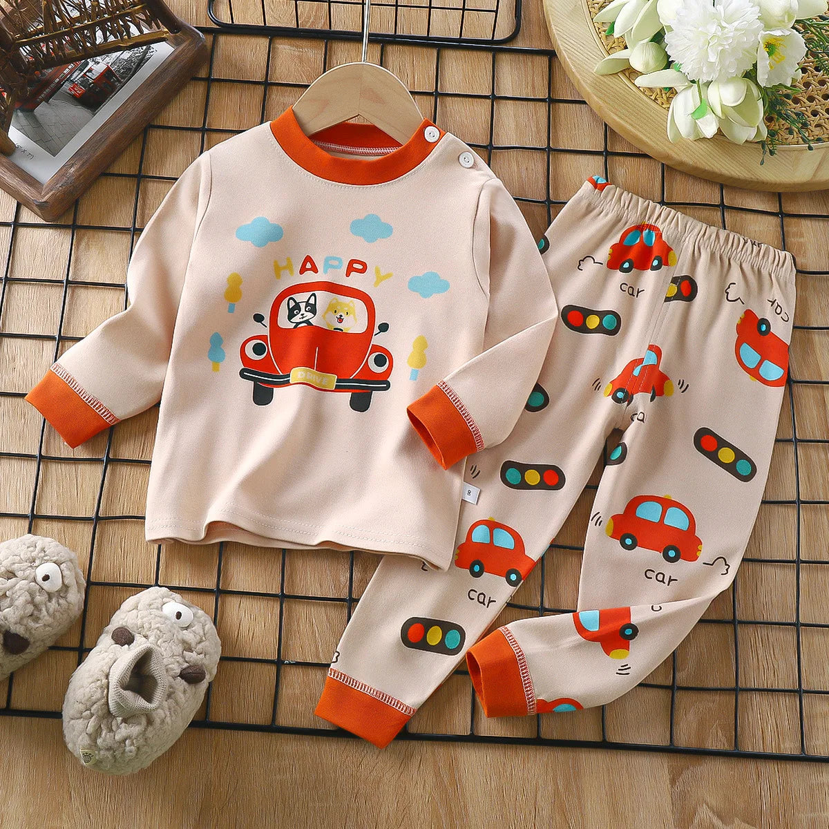 Cars Print Pajama Set