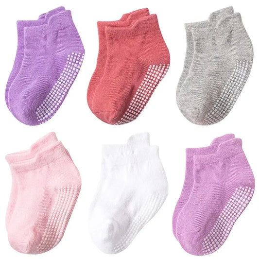 Anti-Slip Cotton Stripe Socks