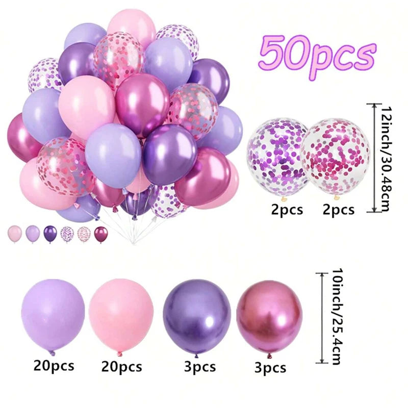 50 PCs Latex Balloon Set