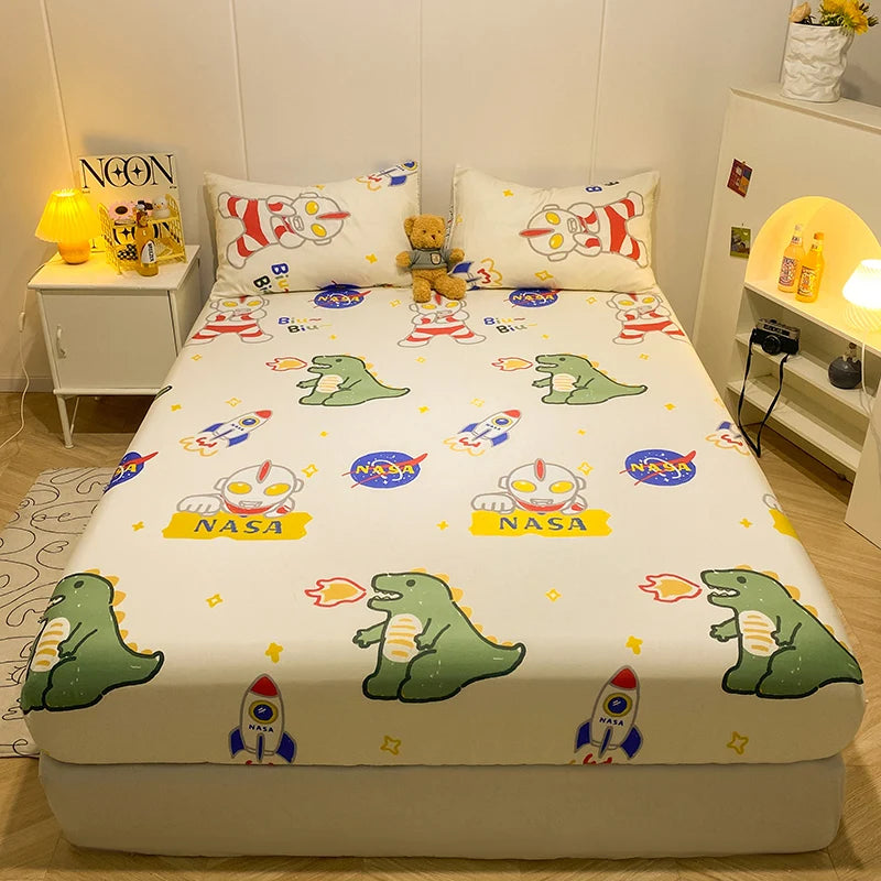 Cartoon Print Fitted Sheet