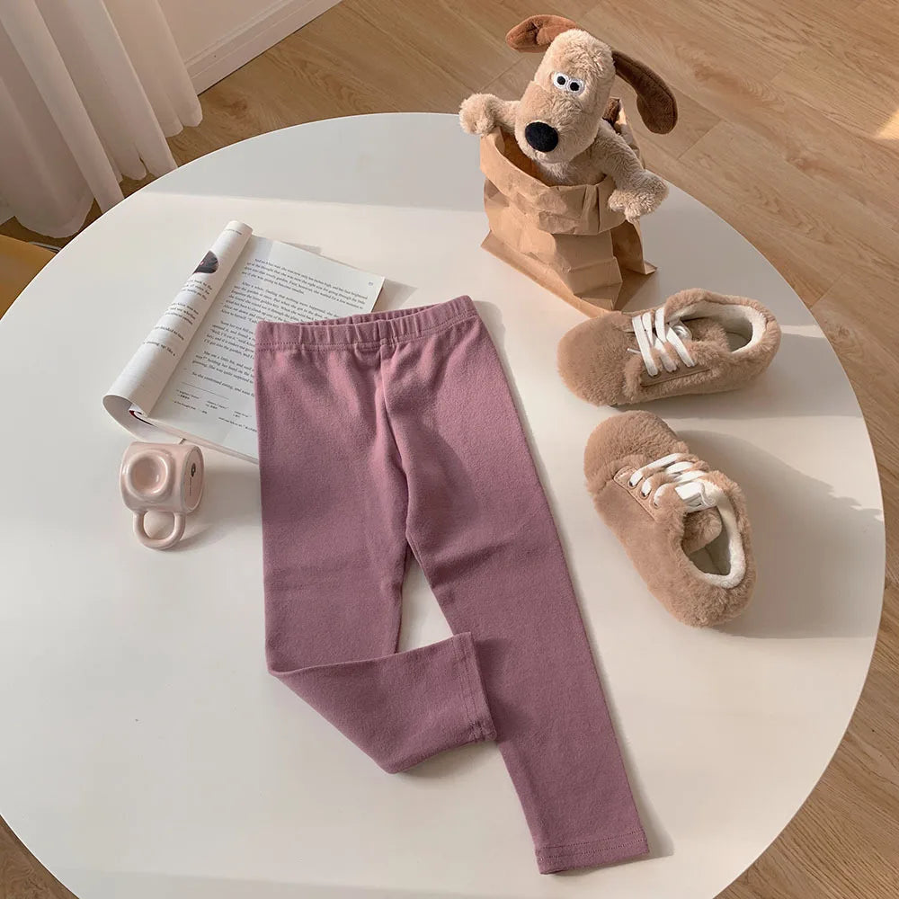 Girls' Stretchy Cotton Leggings