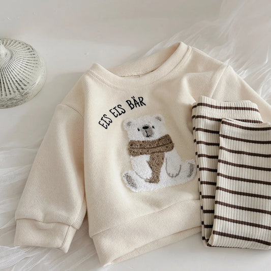 2-Piece Cartoon Embroidered Outfit