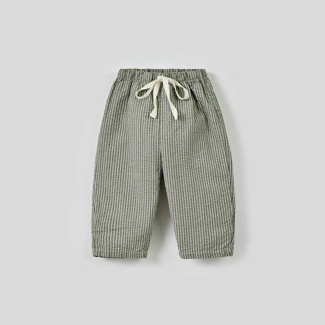 Kids Striped Cotton Pants