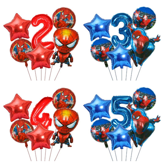 6pcs Spiderman Balloon Set