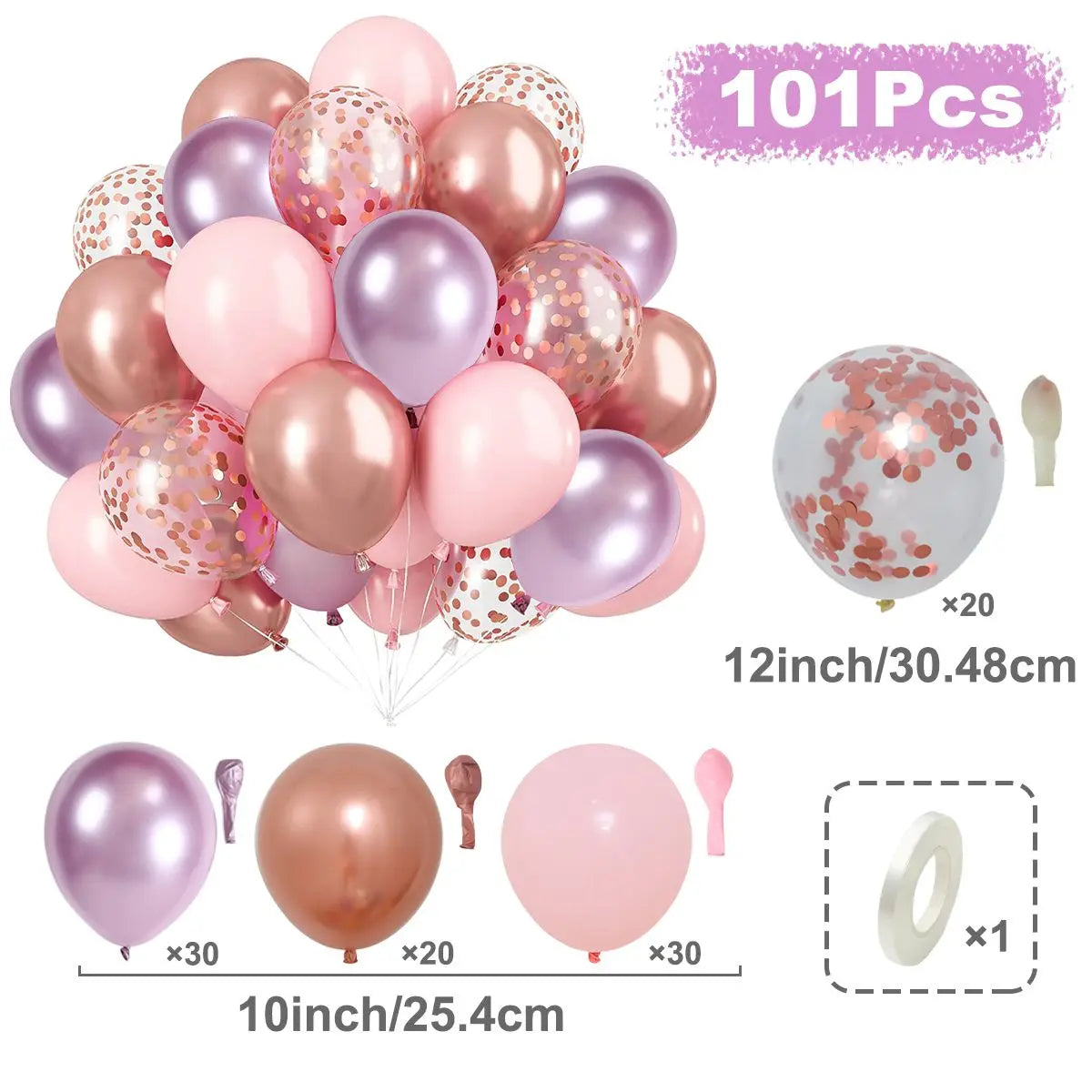 Confetti & Latex Balloon Set