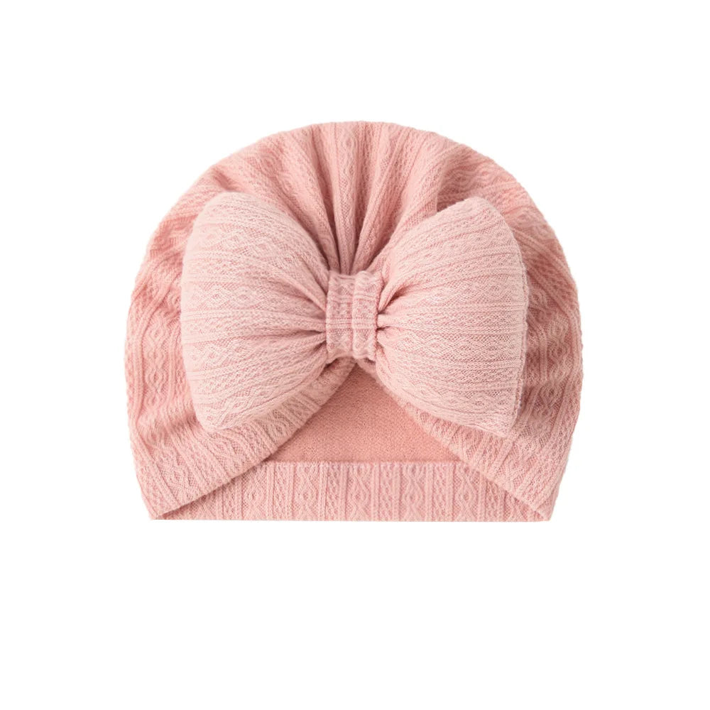 Baby Turban Hat with Big Bow for Newborns and Toddlers