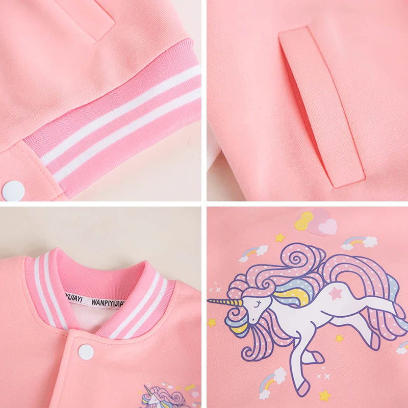 Girls’ Unicorn Baseball Jacket