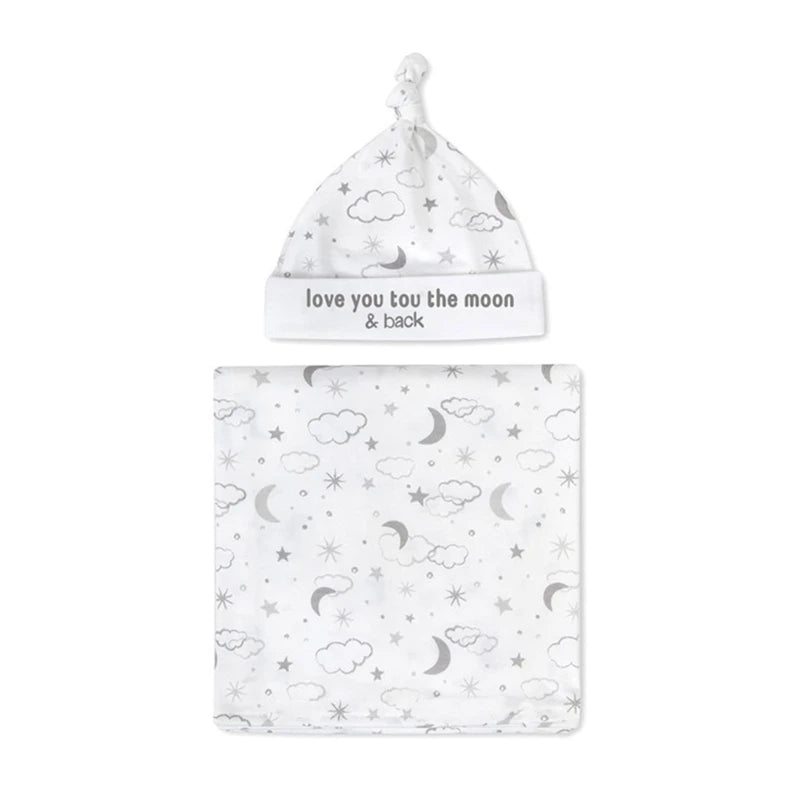Newborn Swaddle Wrap & Beanie Set