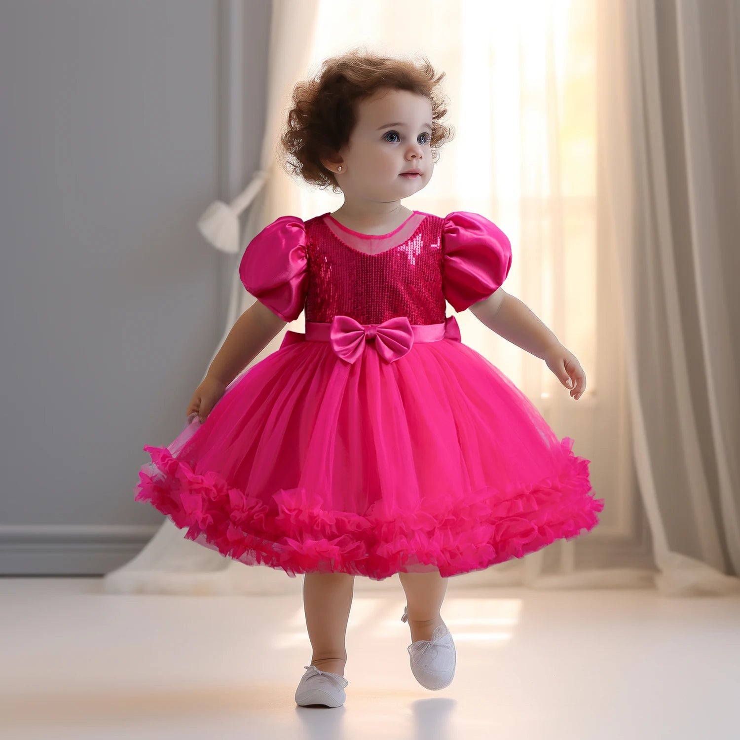 Sequin Big Bow Dress