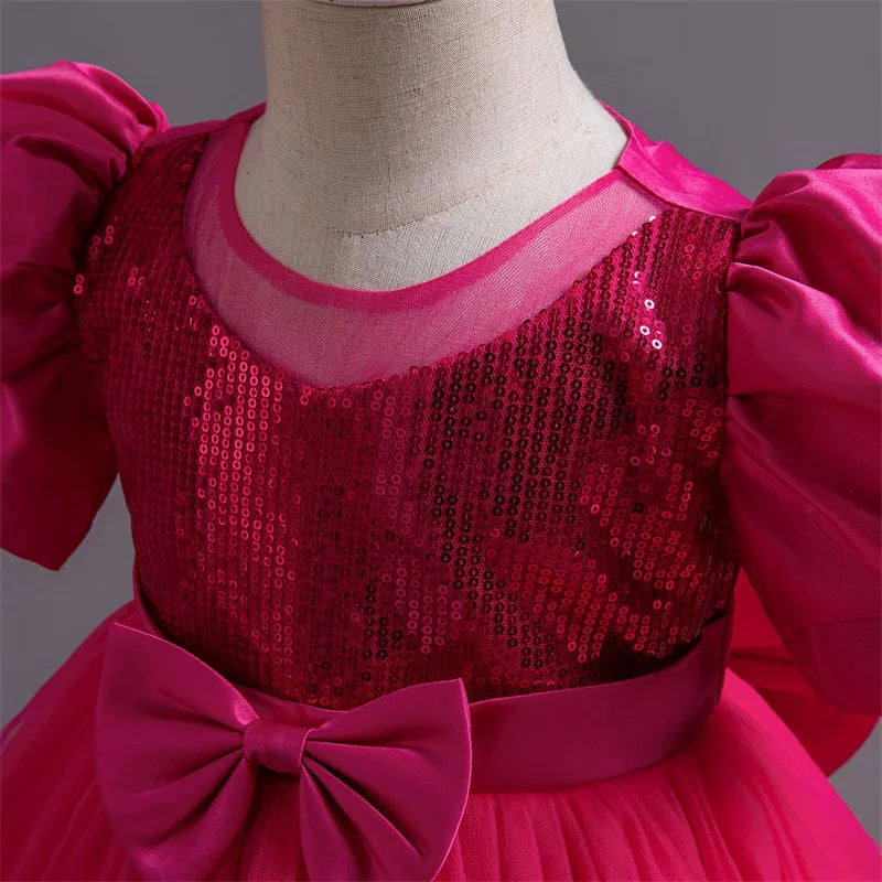 Sequin Big Bow Dress