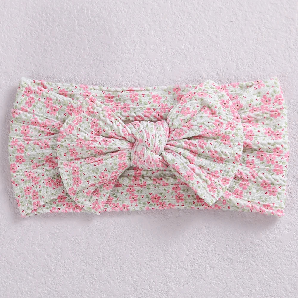 Printed Bow Baby Headband