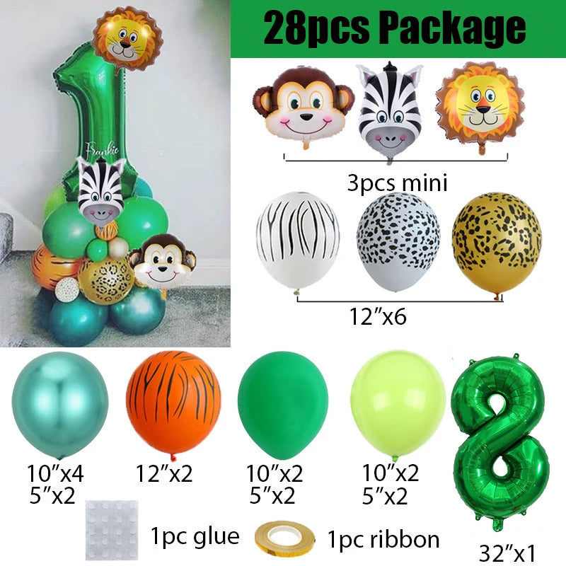 Jungle Animal Balloon Garland