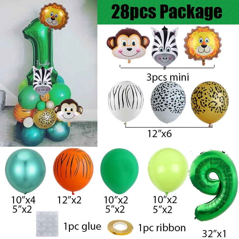 Jungle Animal Balloon Garland