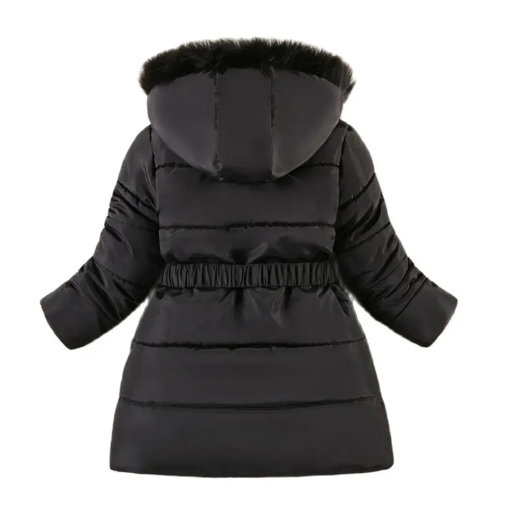 Fur Collar & Heart Print Jacket