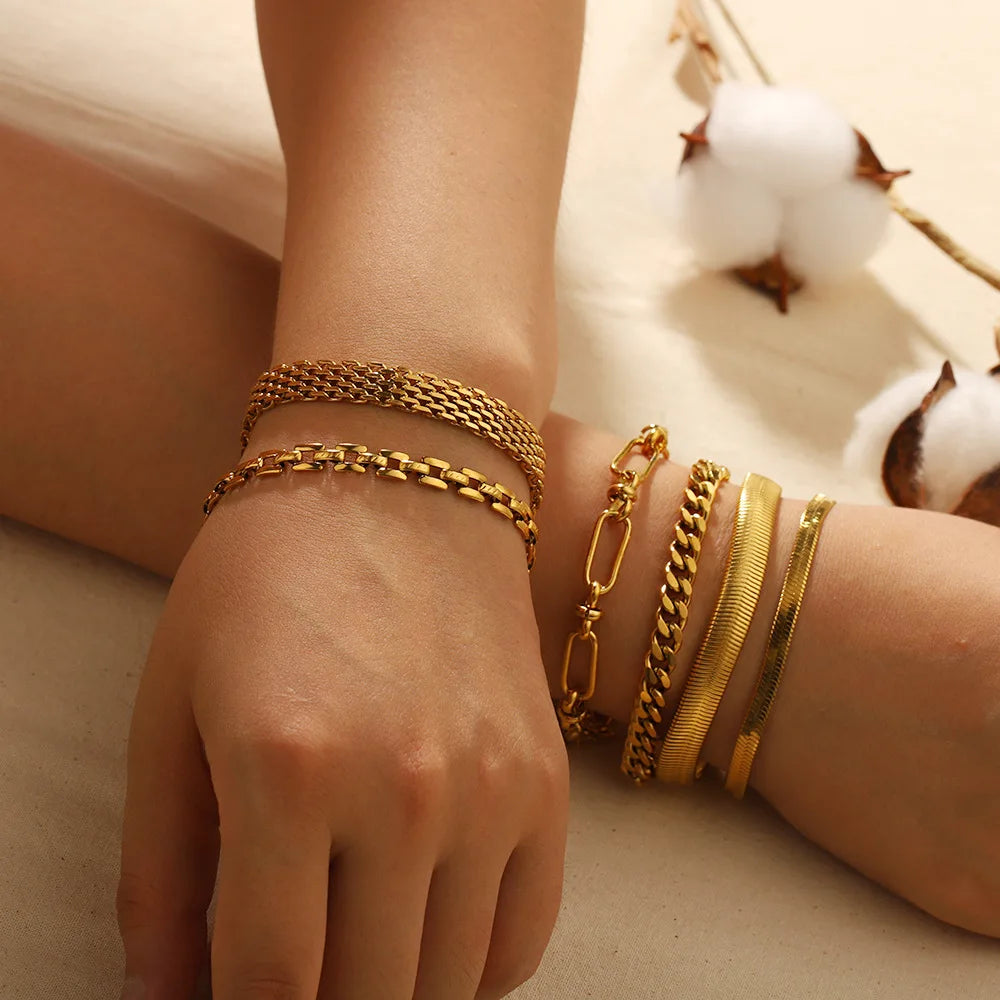 18K Gold Plated finish Chain Bracelet