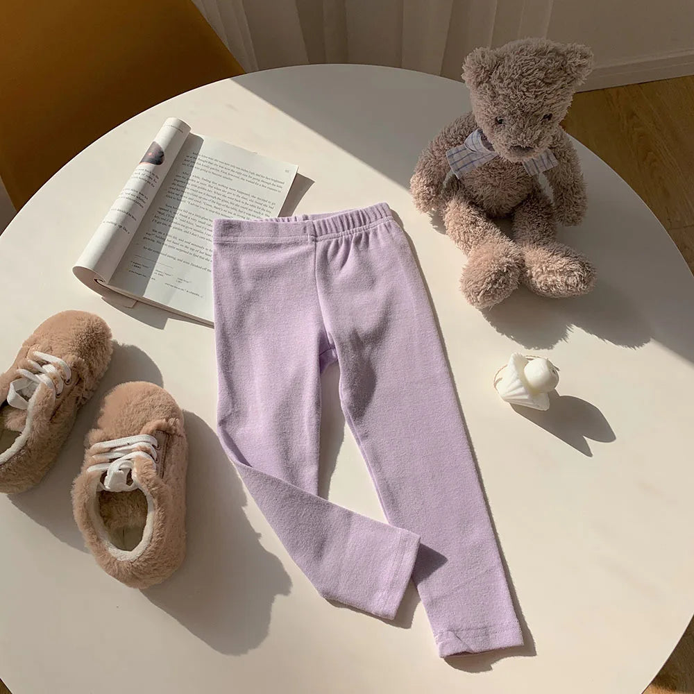 Girls' Stretchy Cotton Leggings