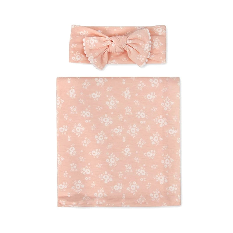Newborn Swaddle Wrap & Beanie Set