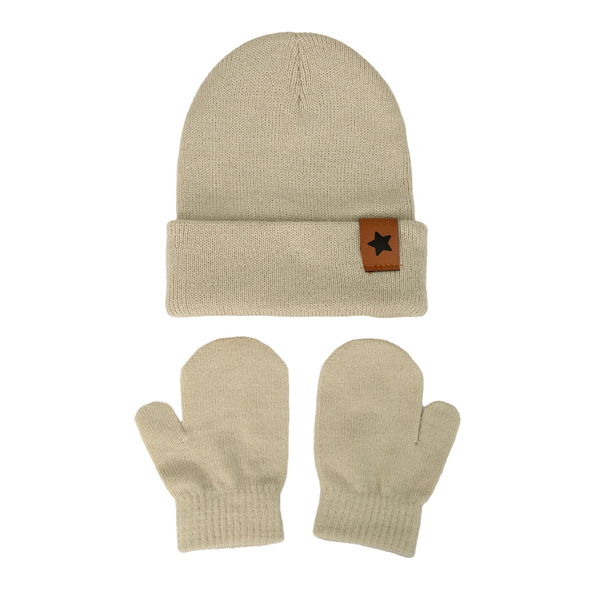 Winter Knitted Hat & Glove Set
