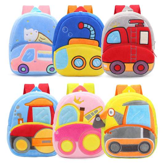 Vehicle-Themed Plush Backpack