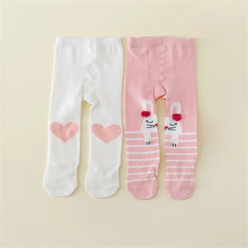Girl's Cotton Tights – 2Pc Set