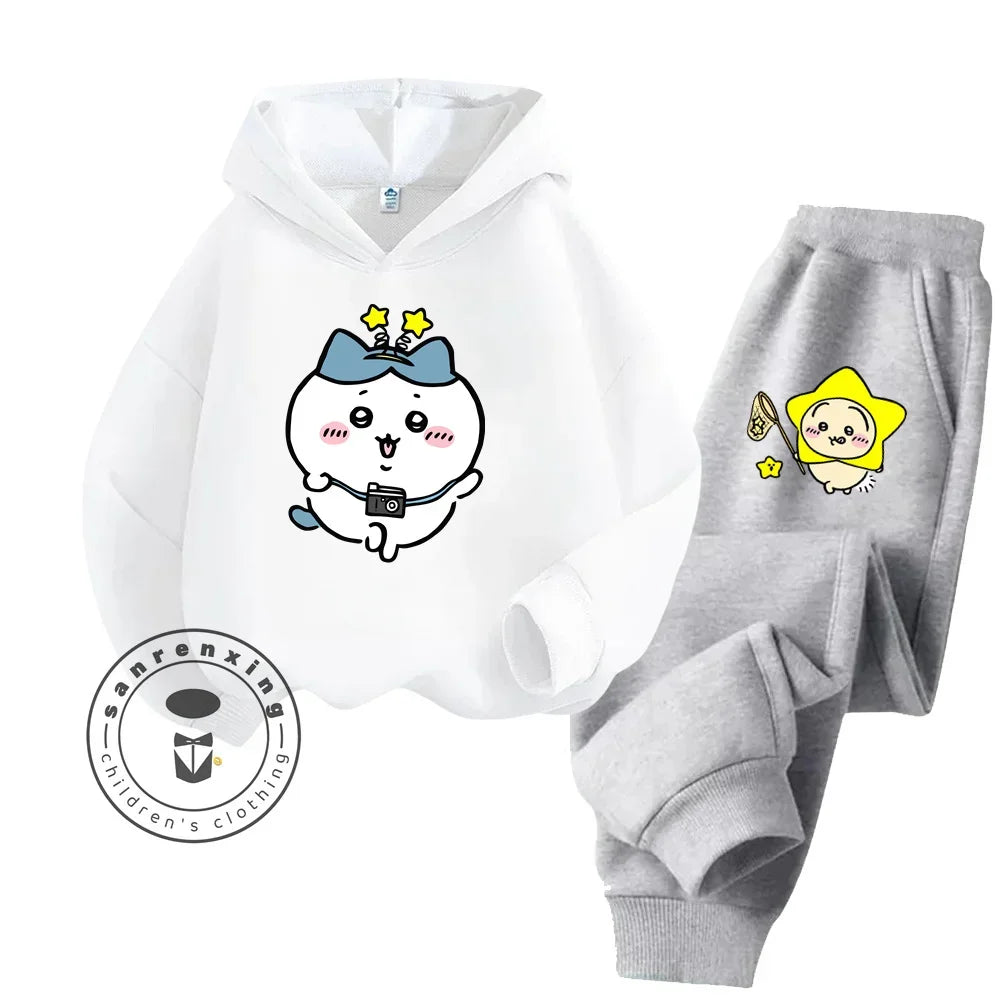 Cartoon Hoodie & Trousers Set