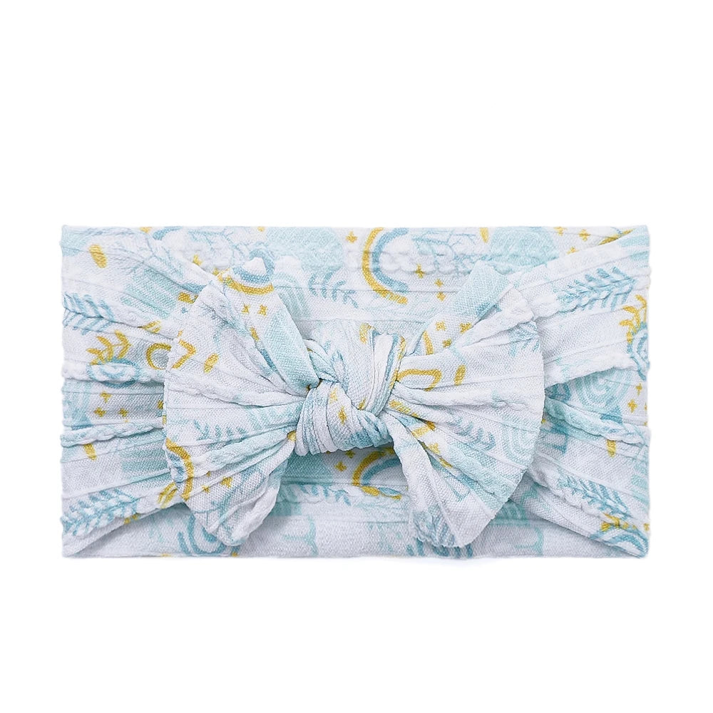 Printed Bow Baby Headband