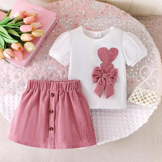 Girls' Bow 2-Piece Outfit