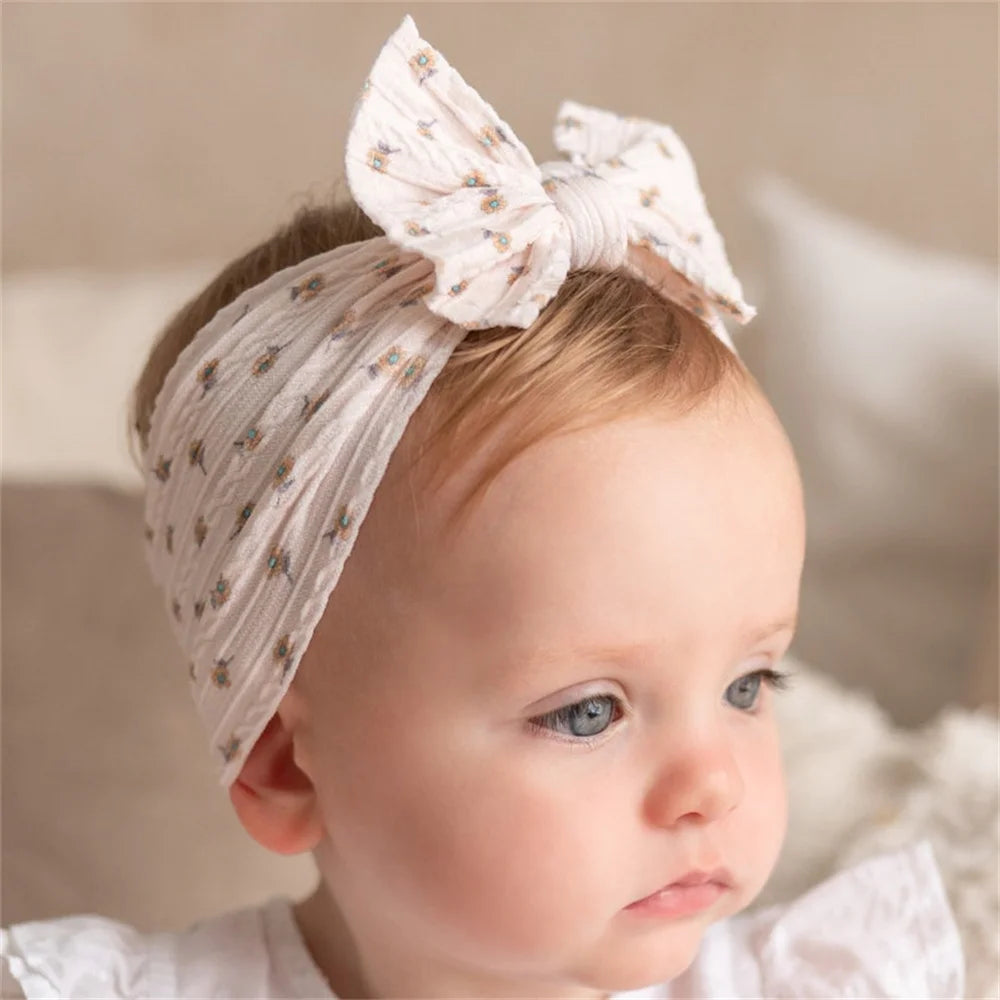 Printed Bow Baby Headband