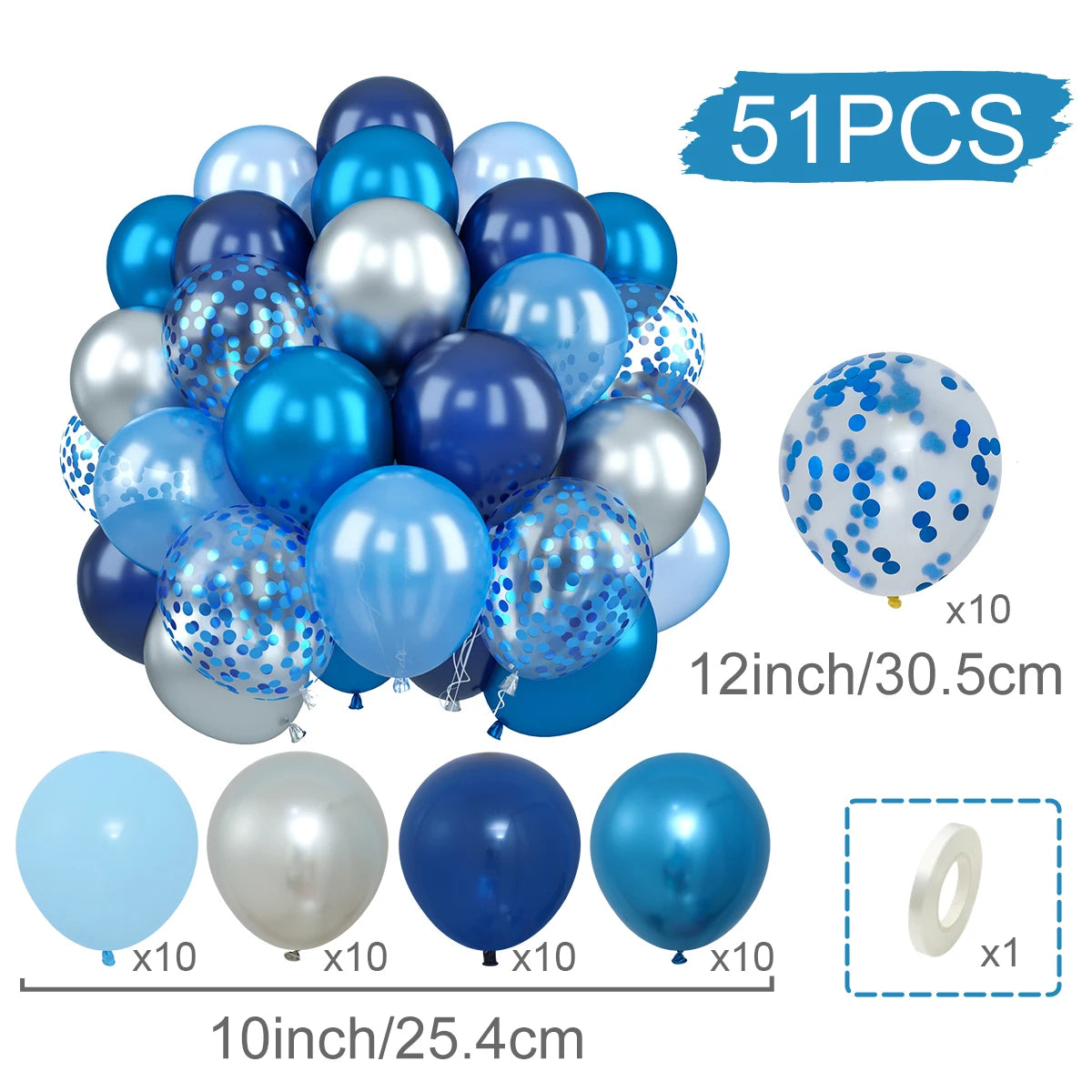 Confetti & Latex Balloon Set