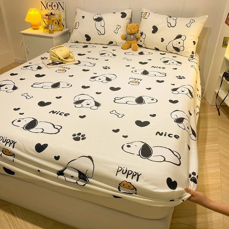 Cartoon Print Fitted Sheet
