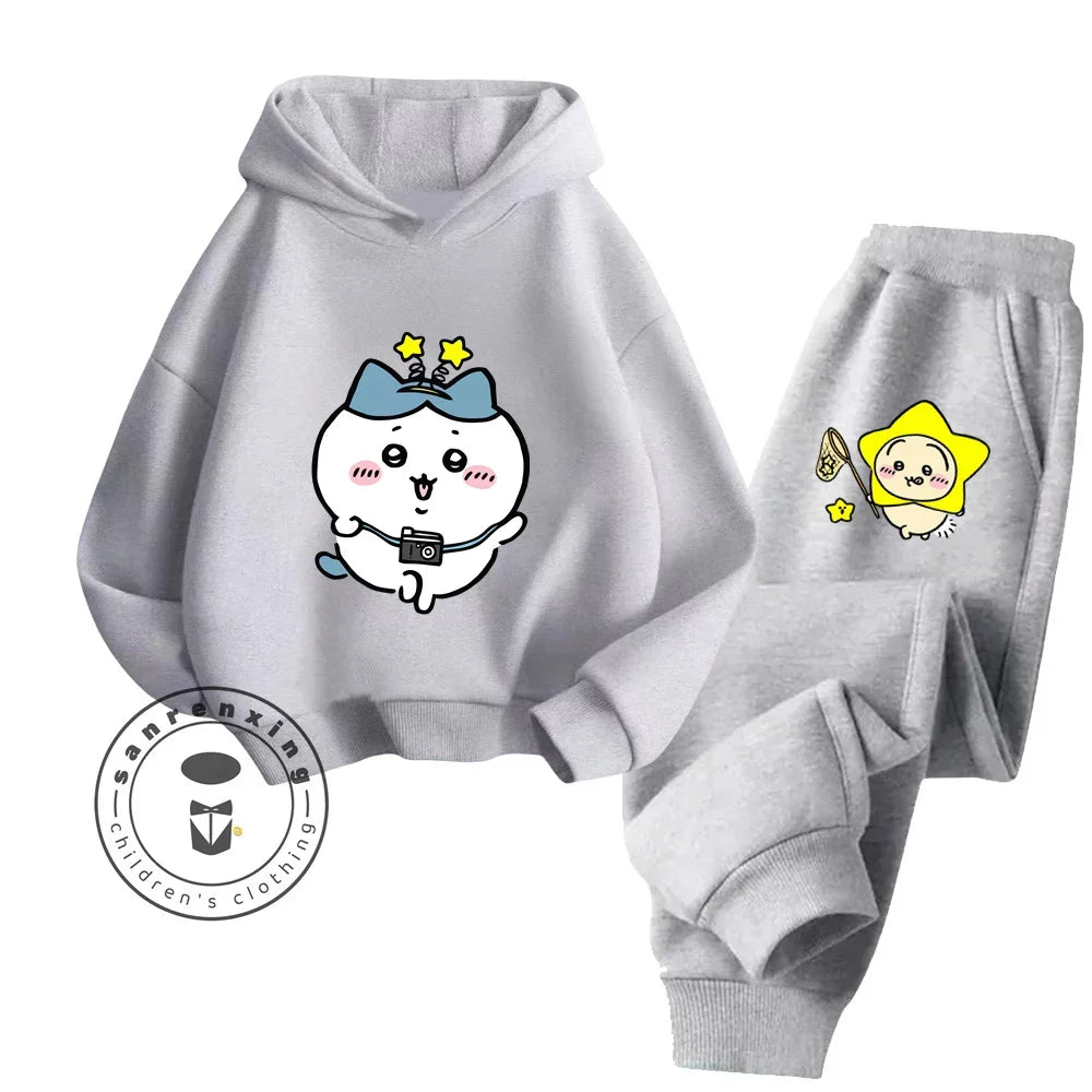 Cartoon Hoodie & Trousers Set