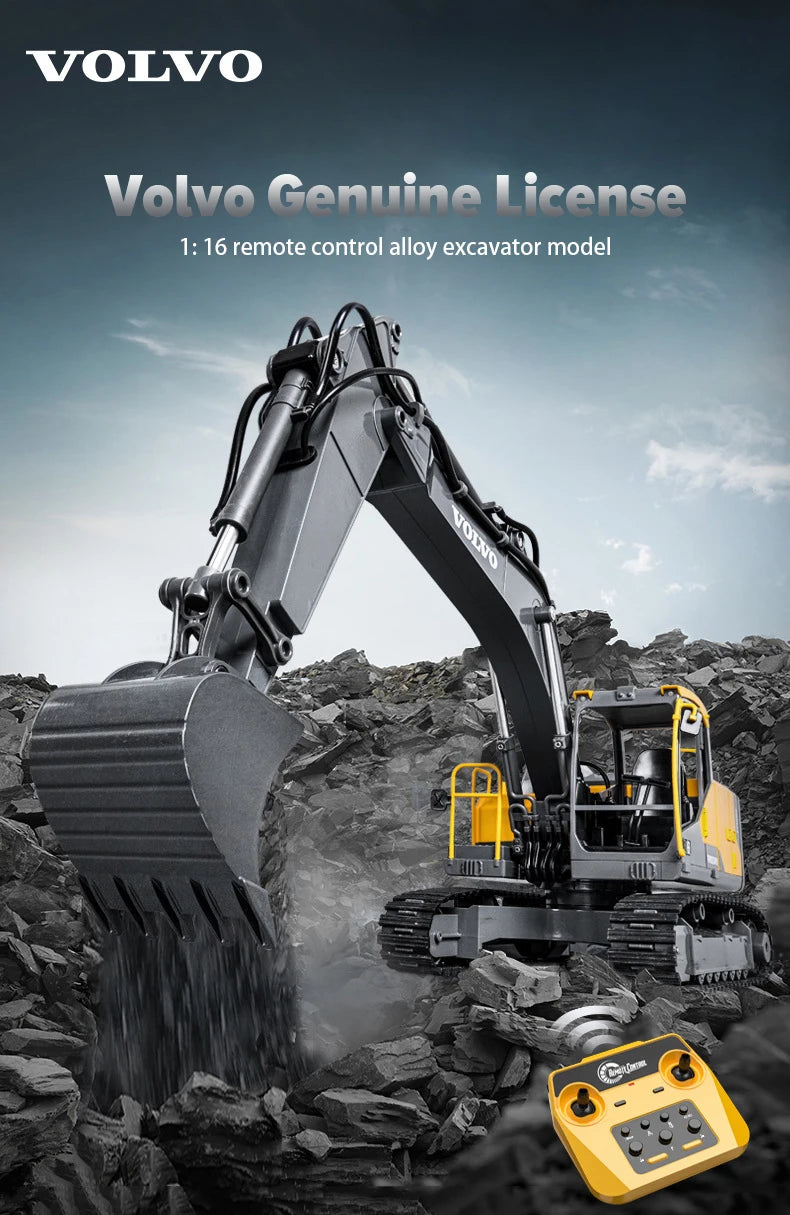 Large Rc Excavator 1:16 3 in1 Alloy Truck E590 Remote Control Engineering Vehicle - Volvo licensed