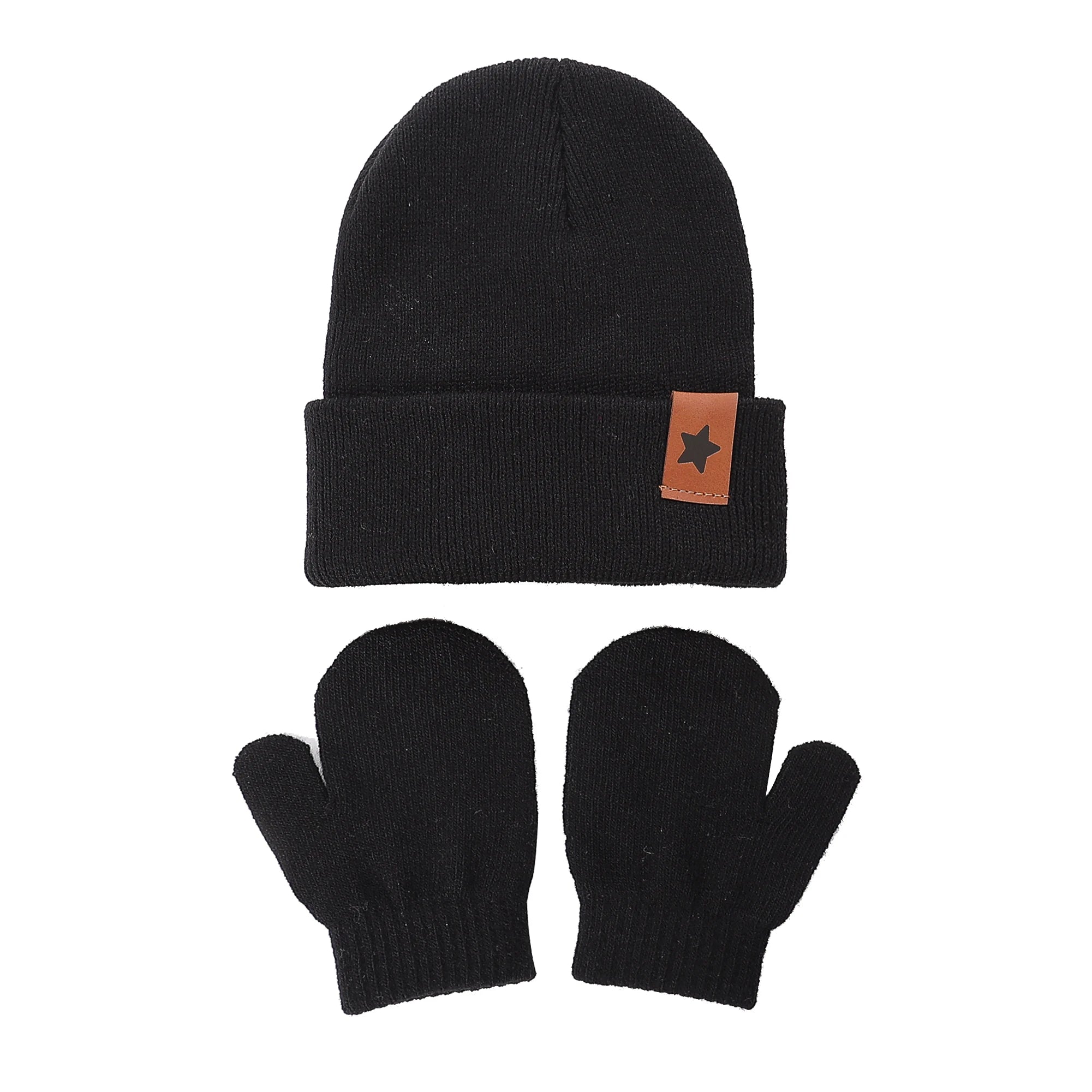 Winter Knitted Hat & Glove Set