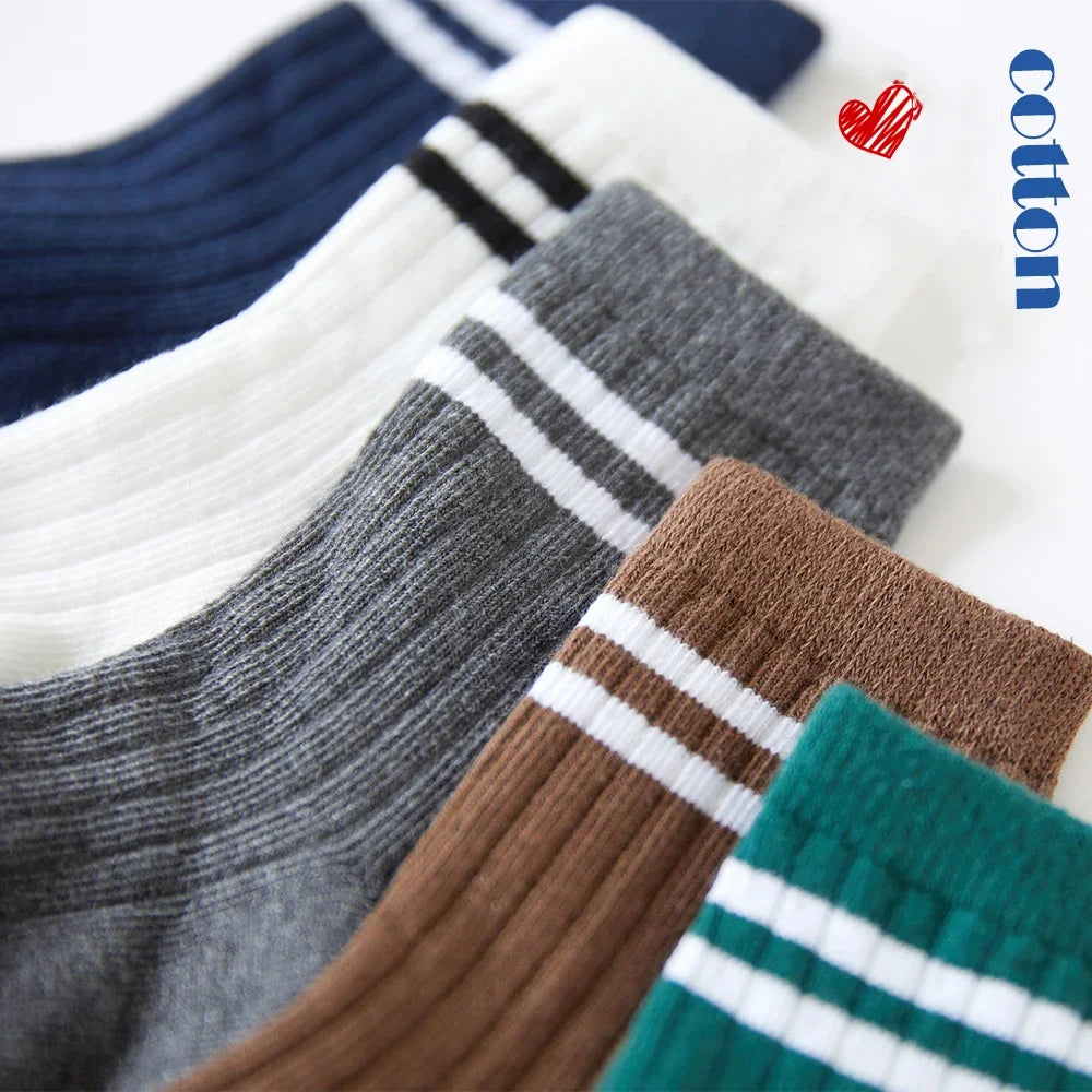 Sporty Striped Toddler Socks Pack - 3 Pairs
